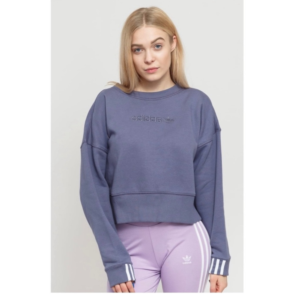 Adidas Originals Purple Coeeze Sweatcrop Sweatshirt